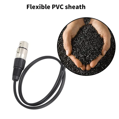 Vista 5 de 1 cable de audio XLR hembra a 2 machos, adaptador de cable de conexión de interconexión, cable de conexión divisor en Y para equipos de audio