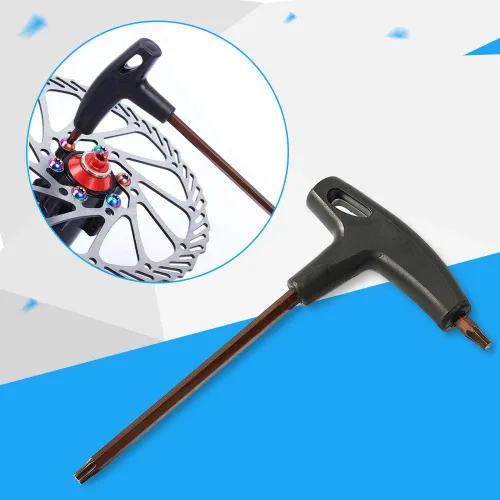 Vista 7 de VGEBY1 Llave de disco de freno de bicicleta, 1 llave de desplazamiento T25 para herramienta de reparación de bicicletas