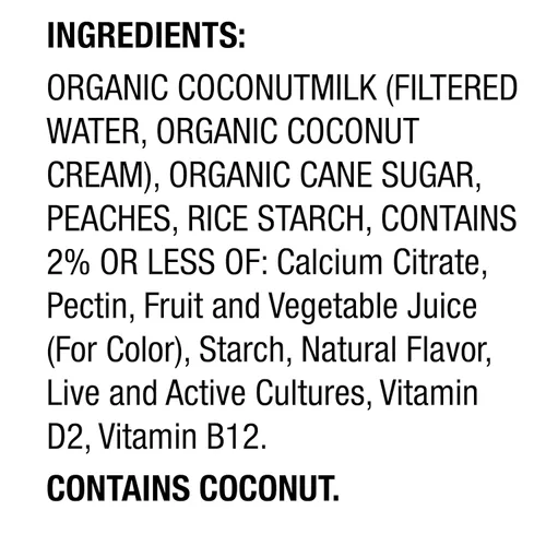 Vista 12 de So Delicious, yogur de leche de coco y melocotón, 5.3 onzas