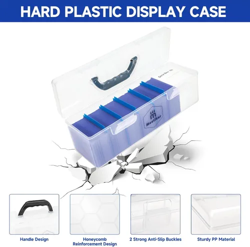 Vista 7 de Meetikar Caja de almacenamiento de tarjetas coleccionables compatible con más de 200 cargadores toploaders 1000+ TCG, Magic Commander, Yugioh, caja