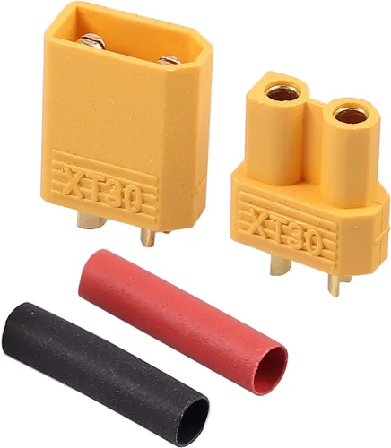 Vista 2 de AUTOUTLET 20 unids 10 pares XT30 bala conectores macho y hembra con termorretráctil para coche RC/barco/batería LiPo