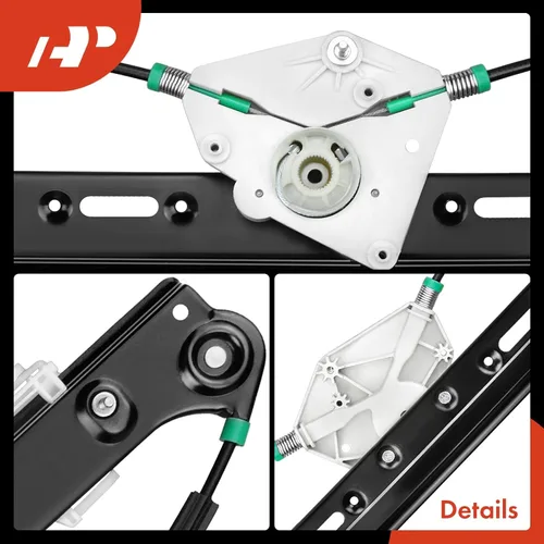 Vista 7 de Regulador de ventana A-Premium sin motor de reemplazo para BMW X3 E83 2004-2010 parte trasera izquierda, lado del conductor