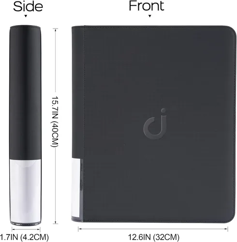 Vista 6 de D DACCKIT Carpeta Toploader con capacidad para 288 Toploaders, carpeta de 9 bolsillos para Toploaders de 3" x 4" portarjetas rígidos para tarjetas