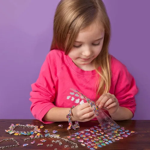 Vista 4 de Craft-tastic — Kit de pulseras de abalorios hinchados para bricolaje — Haz tus propias joyas — A partir de 6 años, 9 pulgadas