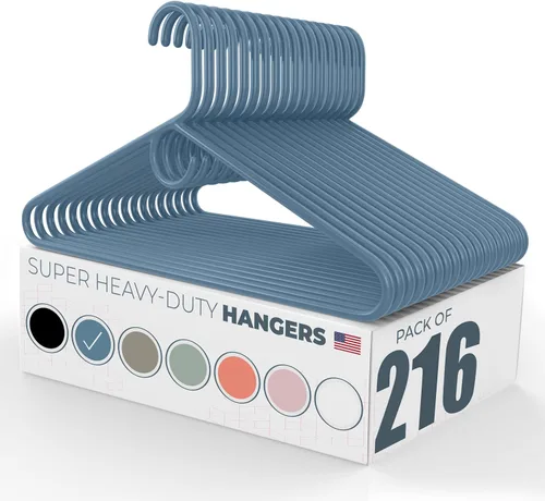 Vista 118 de Neaties Paquete de 6 perchas para ropa súper resistentes, fabricadas en los Estados Unidos, capacidad de 10 libras, perchas de plástico grueso
