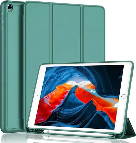 Vista 25 de iMieet - Funda para iPad de 9ª generación 2021/iPad de 8ª generación 2020 de 10.2 pulgadas con soporte para lápices, funda para iPad de 7ª