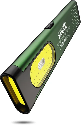 WARSUN Linterna EDC recargable T7, linterna de bolsillo delgada con clip y base magnética, luz LED portátil para transporte diario, caminata