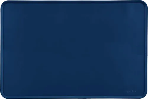 Vista 8 de Yaxa Basics Tapete de silicona antideslizante e impermeable para comida de gatos y perros, tapetes para mascotas con bordes elevados para tazones