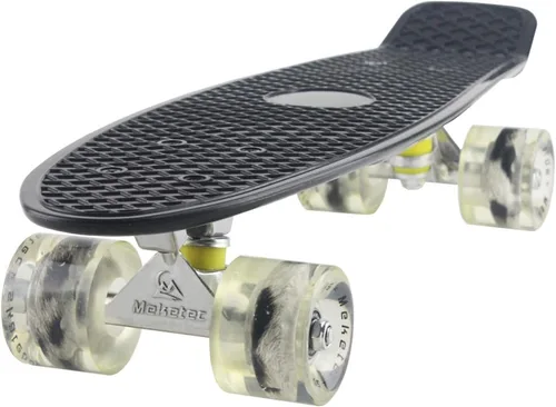 Vista 16 de Meketec Skateboards Mini Cruiser - Patineta (56 cm), diseño retro para niños chicos jóvenes principiantes
