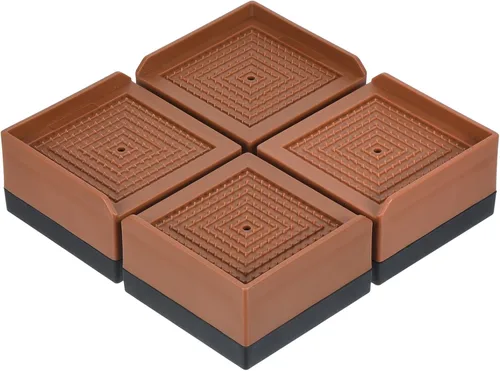 Vista 23 de uxcell Elevadores de muebles de 4.3 pulgadas, 4 elevadores de cama rectangulares ajustables para extensor para cama, escritorio, sofá, mesa, soporte