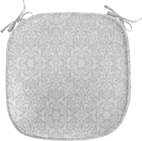 Vista 141 de Lunarable Juego de 4 cojines de asiento para silla, diseño de pétalos de flores de iris florecientes, arte de forma desgastada, acolchado de asiento