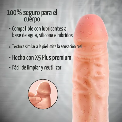 Vista 6 de Blush Novelties, Performance - Extensor de vaina de pene ultra suave X5 Plus de 9 pulgadas – Extiende tu pene de 0.5 pulgadas – Grosor hasta 1.5