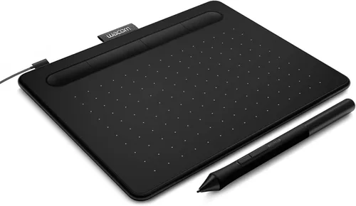 Vista 2 de Wacom CTL4100 Intuos - Tableta de dibujo con 3 programas de software incluidos, 7.9 "x 6.3", color negro.