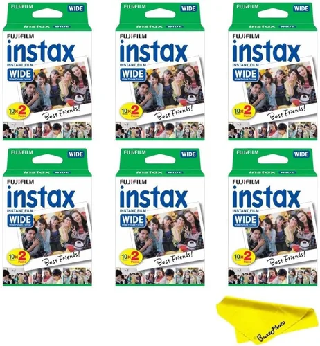 Vista 2 de Fujifilm Instax Wide Instant Films Twin Pack para Instax Wide 210 200 100 300 – BuzzPhoto Value Pack (20 hojas)