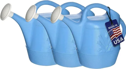 Vista 14 de PMU Regadera de 2 galones, regadera de jardín para plantas de interior y exterior, lata de agua de plástico con cabezal de rociador desmontable