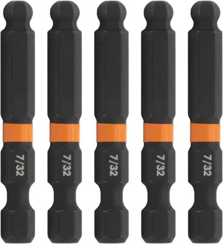 Vista 10 de Punta de conductor de impacto de bola hexagonal de 1/8" - Railer Llave Allen de brocas hexagonales. Vástago hexagonal de acero S2 de liberación