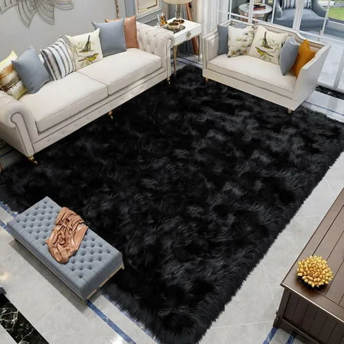 Vista 104 de Latepis - Alfombra rectangular de piel sintética tipo lana de oveja suave y esponjosa de estilo bohemio para sala de estar, dormitorio y residencias
