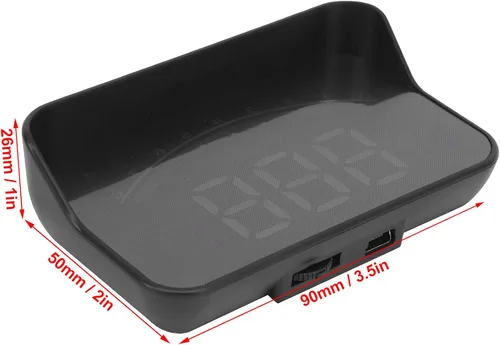 Vista 7 de Pantalla frontal para automóviles, interfaz HUD OBD2 universal de 3.5 pulgadas, proyector de parabrisas para automóvil, velocímetro digital, tanque