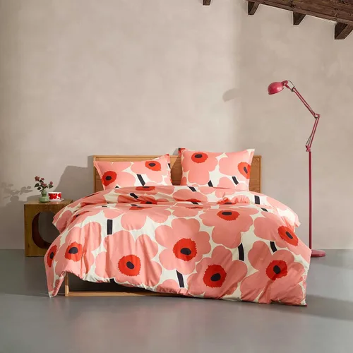 Vista 22 de Marimekko - Juego de funda de edredón tamaño King, ropa de cama de algodón orgánico con fundas a juego, decoración del hogar de lujo, certificado