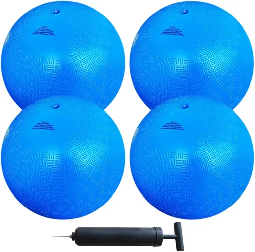 AppleRound Bolas de juego Dodgeball de 8.5 pulgadas, paquete de 4 bolas con 1 bomba, tamaño oficial para Dodge Ball, balonmano, campamentos y
