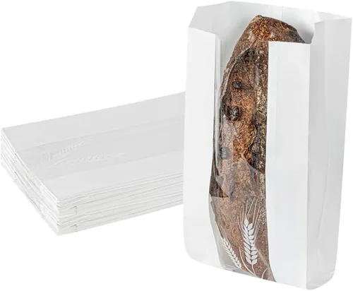 Vista 11 de Restaurantware Bag Tek - Bolsas de papel para pan de 4.5 x 2.5 x 8.5 pulgadas, 100 bolsas de papel de baguette a prueba de grasa, microperforadas