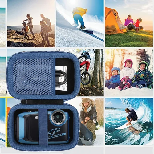Vista 6 de khanka Para Fujifilm FinePix XP140/XP130/XP120/XP90 Estuche de transporte impermeable para cámara digital (azul)