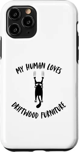 Vista 27 de iPhone 16 My Human Loves Driftwood Furniture - Cat Parent Hobby Lover Case