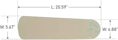 Vista 2 de Craftmade B552P-OBN Outdoor Plus - Cuchillas de repuesto para ventilador de 52 pulgadas, níquel cepillado, juego de 5