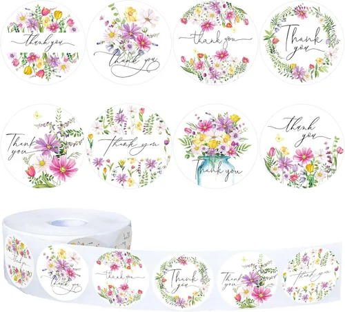 Vista 8 de Whaline Blue Bear - Calcomanías de agradecimiento (1000 unidades), papel, rollo, impermeable, para álbumes de recortes, sobres, marcadores, baby