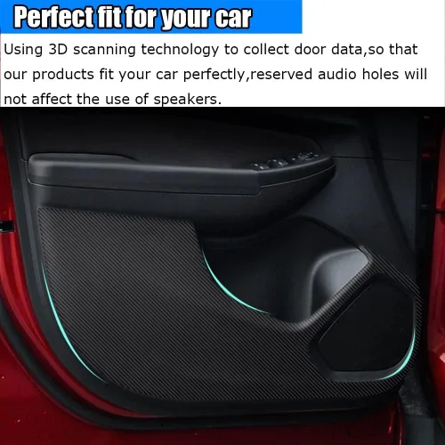 Vista 4 de Kakash Accesorios interiores personalizados para Trailblazer 2021 2022 2023, calcomanías protectoras de película de borde lateral, 4 piezas por