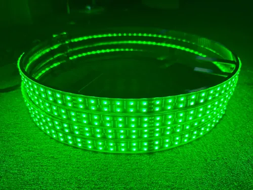 Vista 9 de Kit de luz LED de doble fila de 15.5 pulgadas de color para anillo de rueda, flujo de baile, IP68, impermeable, más brillante, luz estroboscópica