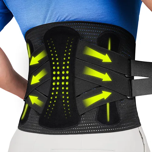 Vista 9 de aoFIT Faja para la espalda para aliviar el dolor de espalda baja con soporte de abrazo bioquímico de 360 grados, cinturón de apoyo de espalda