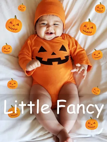 Vista 4 de Little Fancy Mameluco de calabaza con sombrero para bebé recién nacido