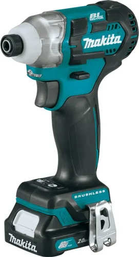 Vista 4 de Makita DT04R1 Kit de destornillador de impacto inalámbrico sin escobillas de iones de litio de 12 V Max CXT (2.0 Ah)