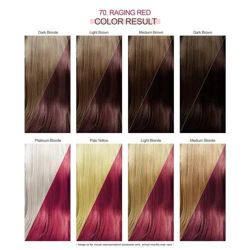 Vista 3 de Adore Tinte para el cabello semipermanente, vegano y libre de crueldad, 4 onzas líquidas, rojo rojo 070 (paquete de 3)