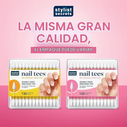 Vista 2 de Fran Wilson Puntas de algodón para uñas, 120 unidades (2 unidades) – La mejor herramienta de uñas, hisopos multiusos de doble cara con extremos