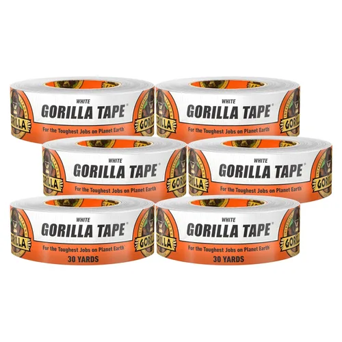 Vista 9 de Gorilla Cinta adhesiva blanca, 1.88" x 30 yardas, blanca, (paquete de 2)