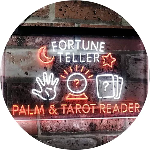 Vista 20 de Fortune Teller Palm Tarot Reader - Letrero de neón LED de doble color, azul y rojo, 24 x 16 pulgadas st6s64-i3118-br