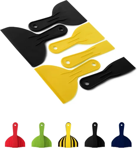 Vista 15 de Bates - Juego de 6 cuchillos de masilla de plástico, raspador de pintura, herramienta de spackle y esparcidor
