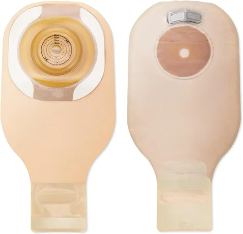 Hollister 8678 Premier - Bolsa para ostomía drenable de 12 pulgadas y barrera de piel flexible convexa suave, borde adhesivo (cinta), paquete de 5,