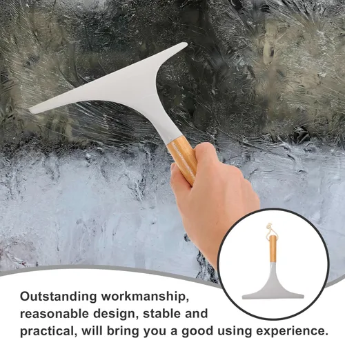 Vista 7 de GLEAVI Escobilla de ducha doméstica para puertas de vidrio de baño, escobilla de ventana con mango ergonómico, ideal para limpieza de rayas