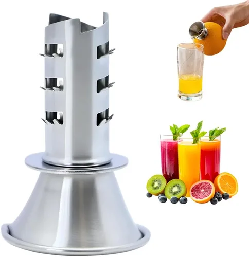 Exprimidor de limón de acero inoxidable, exprimidor manual de cítricos, exprimidor de mano resistente con tapa de rosca para limones, limas,