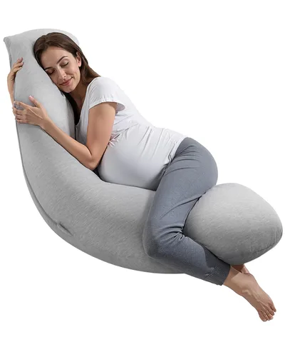 Vista 12 de VEVOR - Almohadas de embarazo para dormir, almohada de maternidad ajustable para mujeres embarazadas, almohada corporal de embarazo suave con funda