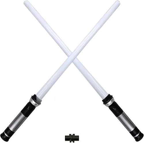 Vista 2 de Espadas ninja para niños iluminadas, juego de espadas ligeras con sonido (sensible al movimiento), espada multicolor de lujo para fiesta