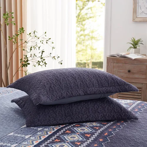 Vista 7 de LEAONME Juego de edredón de 3 piezas tamaño matrimonial/queen, juego de ropa de cama ligero de microfibra para todas las estaciones, funda de cama