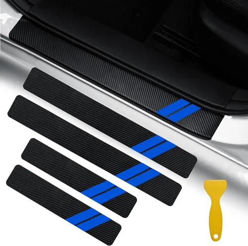 YOSRTER 4 calcomanías decorativas para umbral de puerta, para Dodge Charger Challenger Durango Journey, ajuste universal para todos los autos Dodge