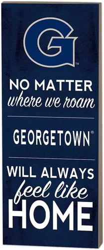 KH Sports Fan Georgetown Hoyas 7 x 18 pulgadas, letrero de texto en inglés "No Matter Donde", talla única, multicolor