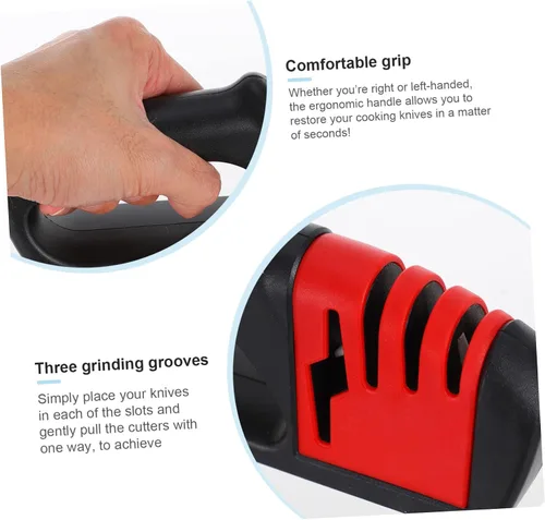 Vista 8 de Tofficu Accesorios para afilar cuchillas, herramienta resistente para afilar cuchillos de 4 etapas, fácil de usar para el hogar