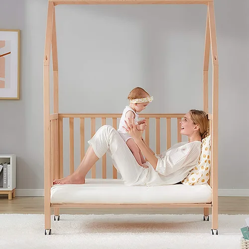 Vista 8 de BEDSUM Paquete de 2 sábanas bajeras de microfibra para cuna para niño, súper suaves y acogedoras para colchones estándar de cuna y de niño pequeño
