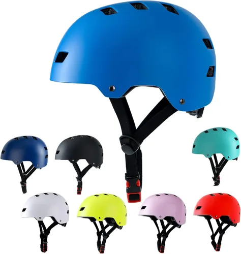 Vista 14 de Casco de bicicleta en 3 tallas para adolescentes, niños, jóvenes, adultos, Bavilk Casco de monopatín ajustable multideporte para bicicleta